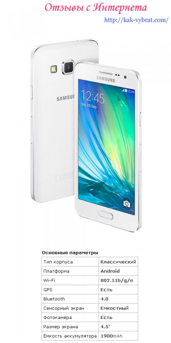 Отзывы о Samsung Galaxy A3