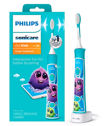 Philips Sonicare For Kids – лучшая электрическая зубная щетка для детей
Тип зарядки: База для зарядки
Щетина: Мягкая
