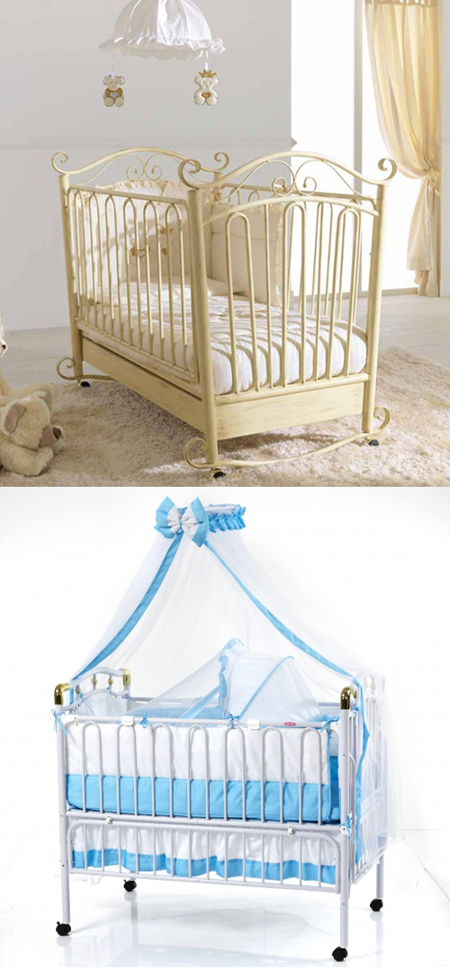 Металлическая кроватка для новорожденного