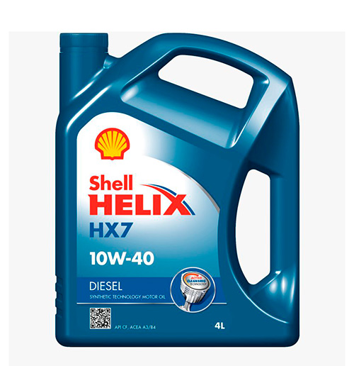 Полусинтетическое моторное масло Shell Helix HX7 10W-40.