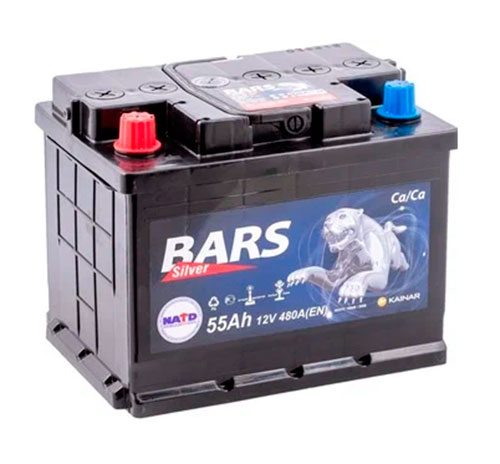 Автомобильный аккумулятор AGM – BARS Silver 55