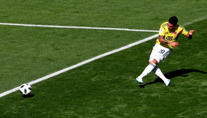 Первый гол Хуана КИНТЕРО в матче Колумбия – Япония.