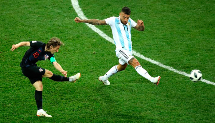 Второй гол Луки МОДРИЧА в матче Хорватия – Аргентина.